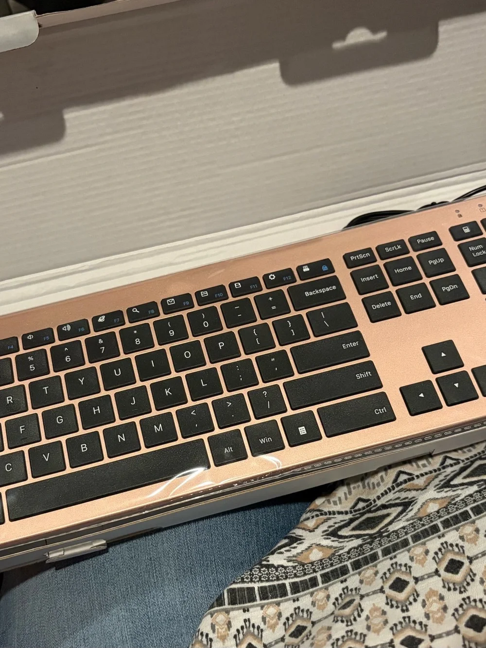 Rose Gold Rechargeable Wireless Keyboard & Mouse Set